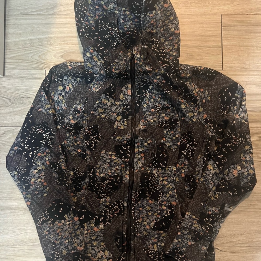 Lululemon Athletica Black Floral Hoodie